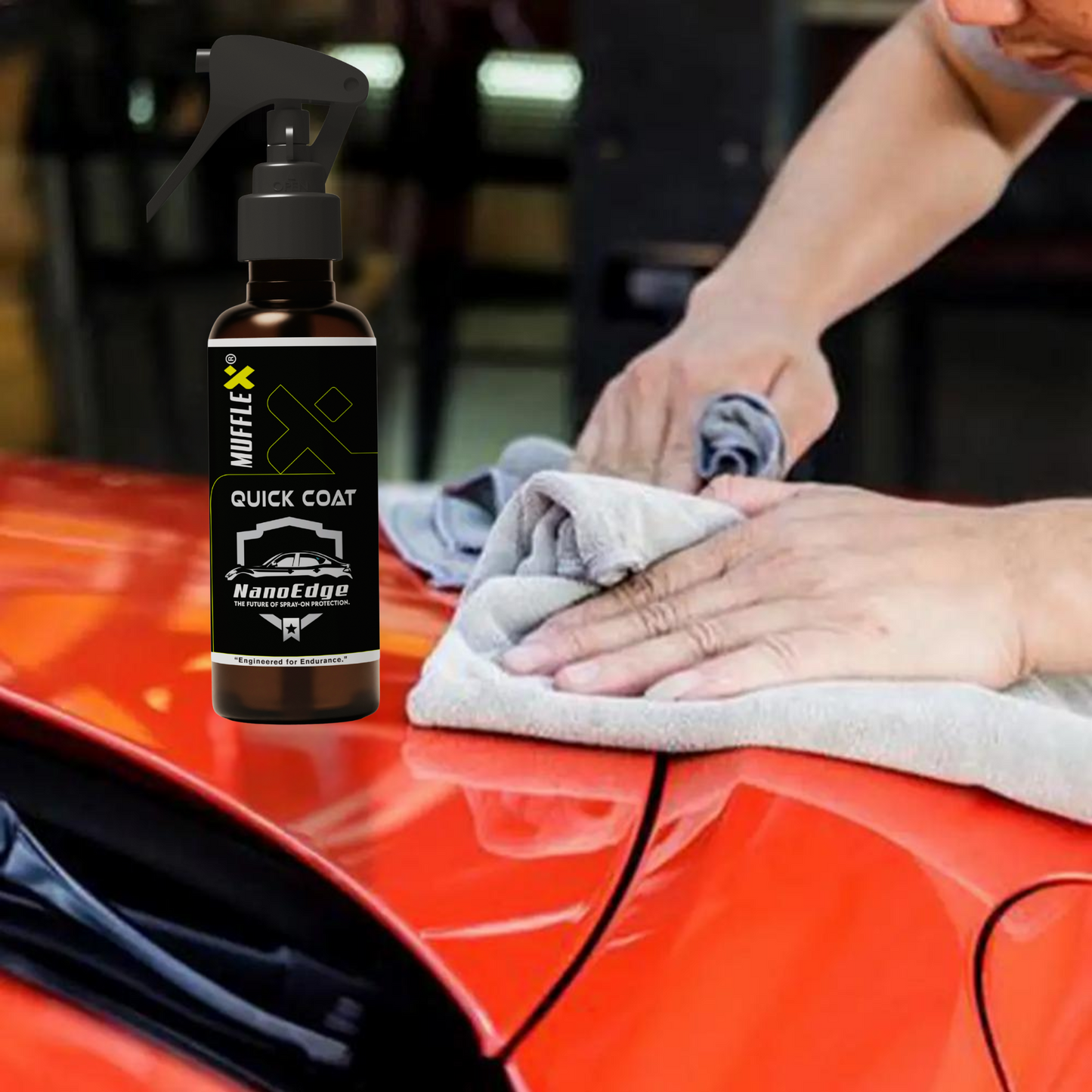 Mufflex NanoEdge Quick Coat | Instant Shine. Durable Protection. Smart Nano Coating for Car Paint.
