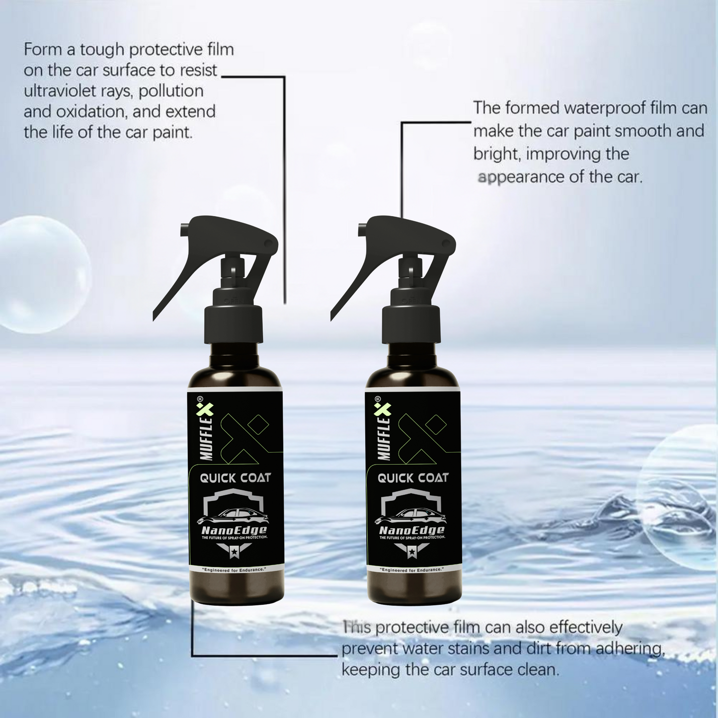 Mufflex NanoEdge Quick Coat | Instant Shine. Durable Protection. Smart Nano Coating for Car Paint.