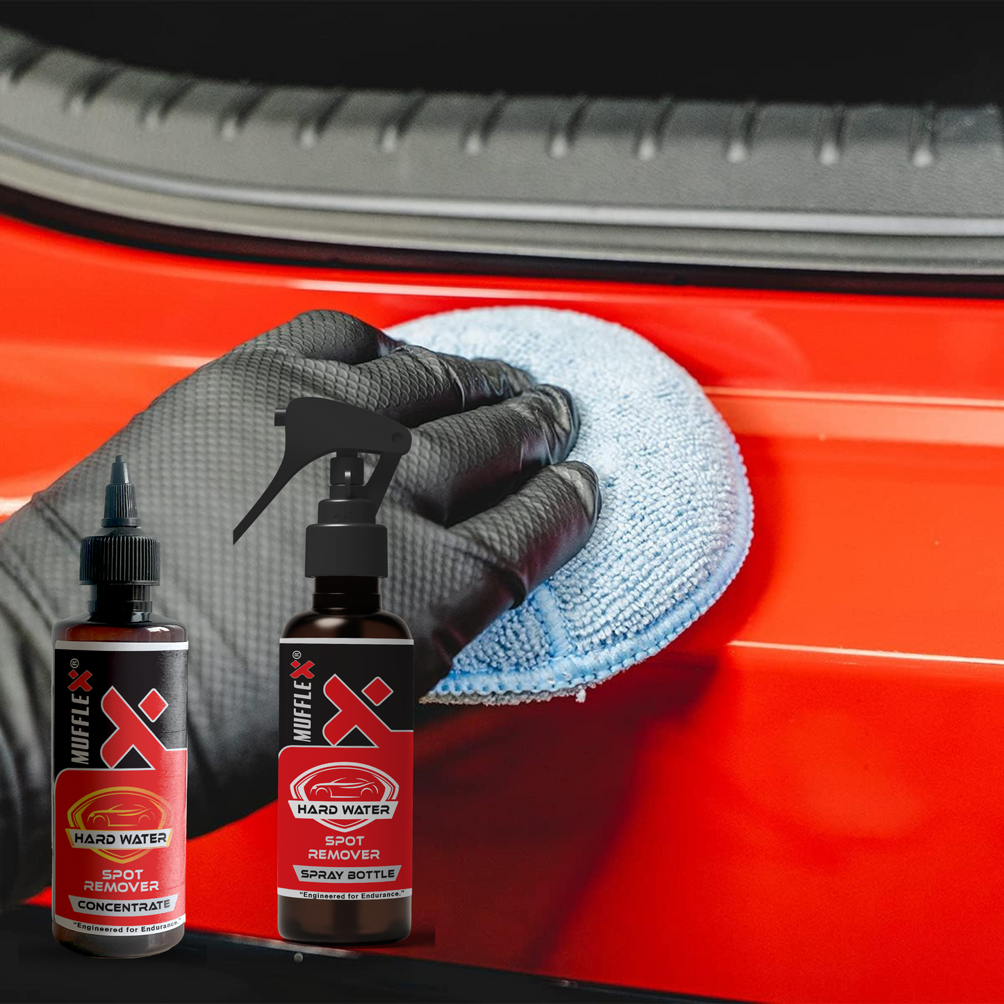 Mufflex Car Care | Hard Water Stain Remover Powerful Descaler Concentrate (Powerful Combo)