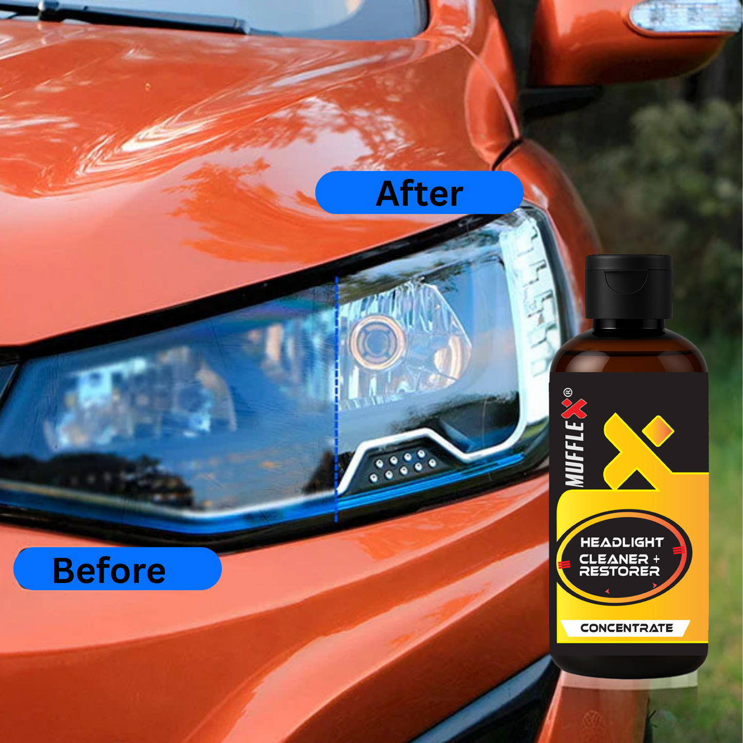 Automotive Headlamp Restoration Fluid Kit ( Super Concentrate Formula)- PACK OF 3