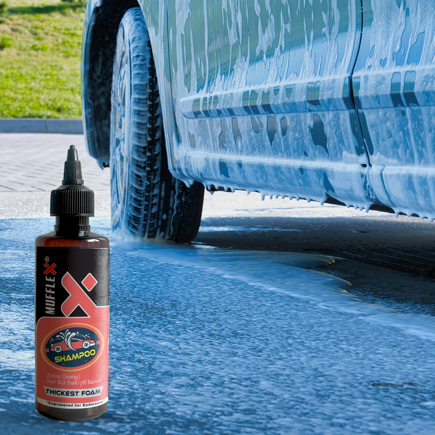 Mufflex Car Care Thickest Foam Shampoo | Ultra-Dense Foam | Deep Cleaning | Gentle on Paint