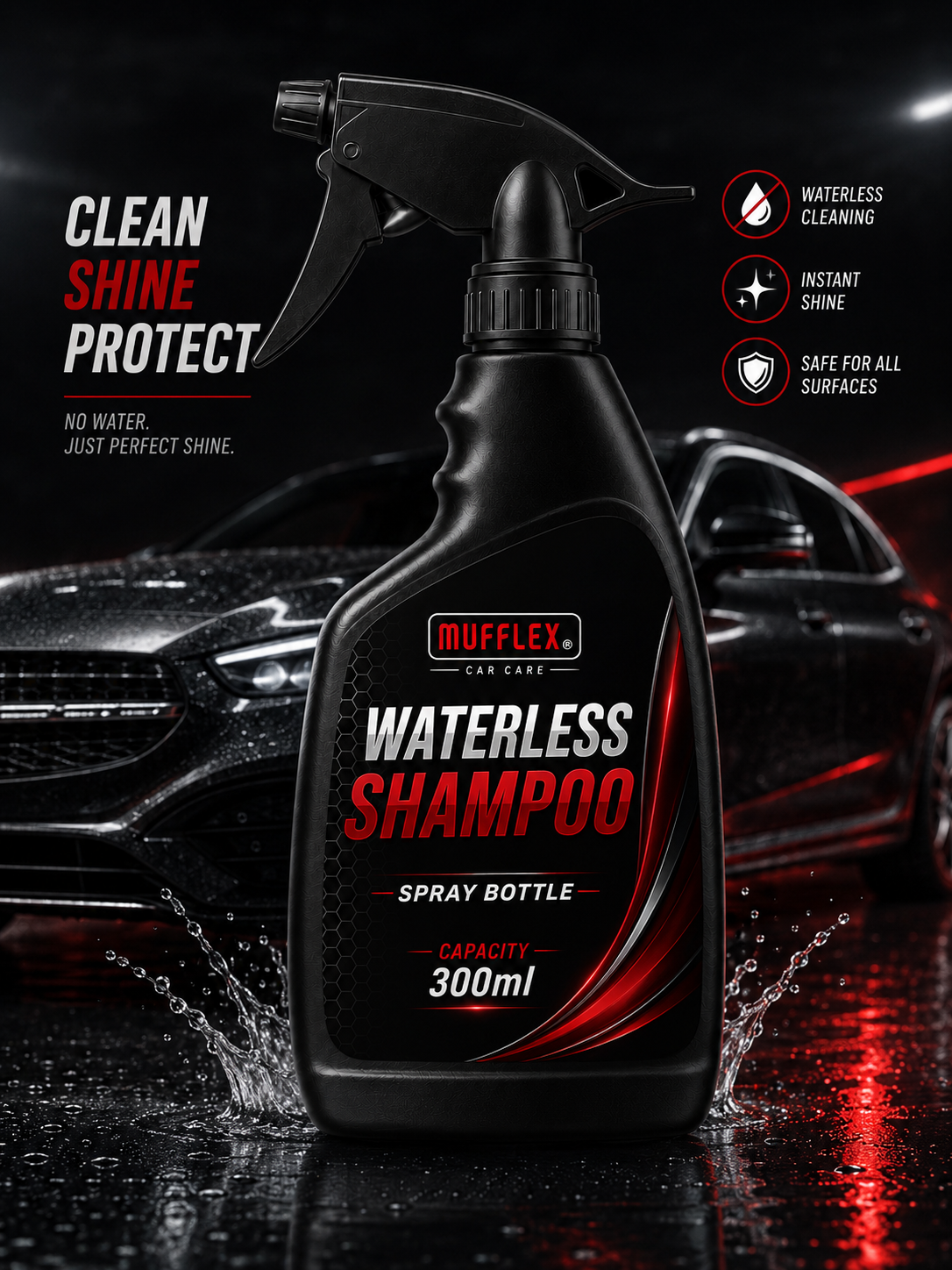 MUFFLEX WATERLESS SHAMPOO COMBO- 10 ltr Dilution Concentrate