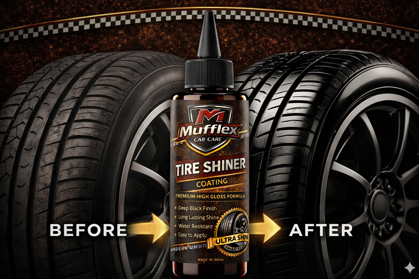 Plastic & Rubber Tire Black Serum Gel Coating Formula
