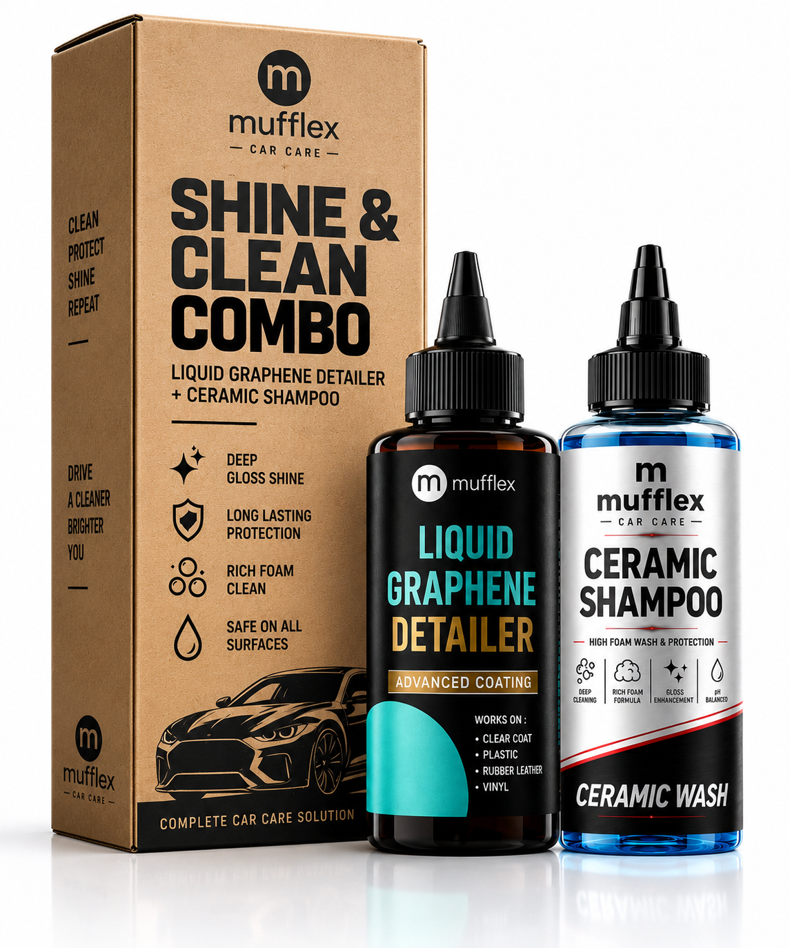 ALL SURFACE LIQUID GRAPHENE + CERAMIC SHAMPOO - CLEAN & SHINE COMBO
