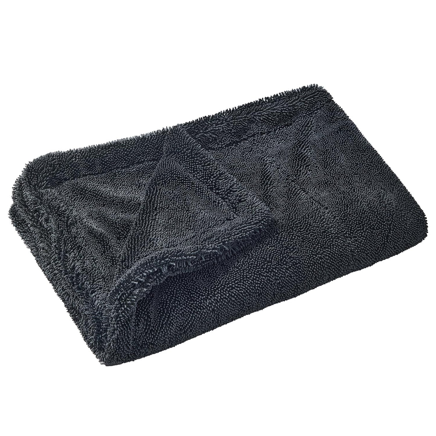 Microfiber Cloth for Car – 1200 GSM, 40x60 cm, Grey, 1 Pc, Ultra Thick Twisted Loop Drying Towel, Super Absorbent & Lint-Free Edgeless Design for Car Wash, Polishing & Detailing