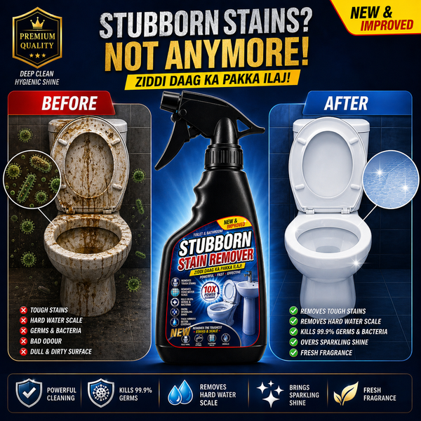 Stubborn Stain Remover Toilet & Bathroom Deep Cleaner (10X Power Formula)