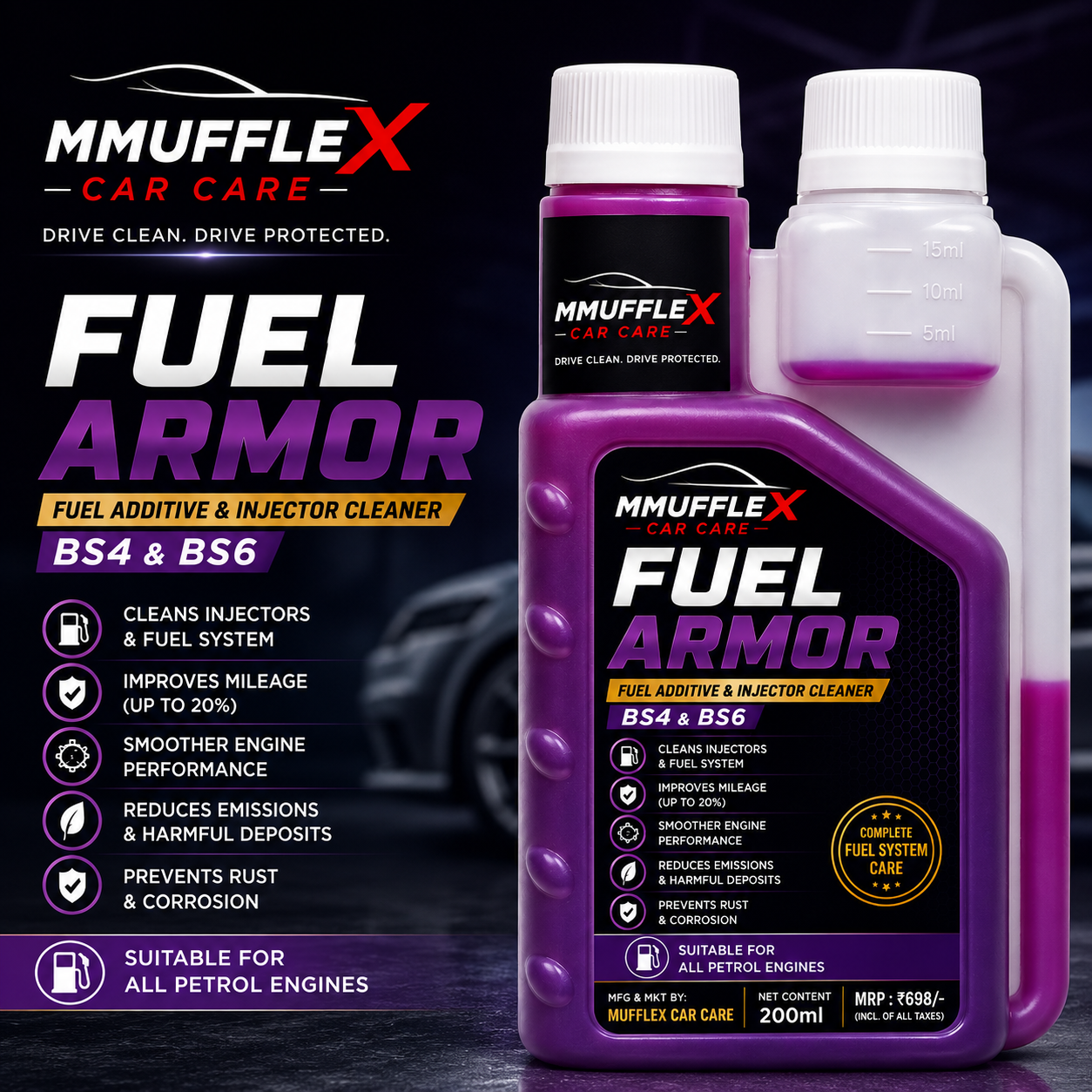 MUFFLEX FUEL ARMOR™ Fuel Additive & Injector Cleaner