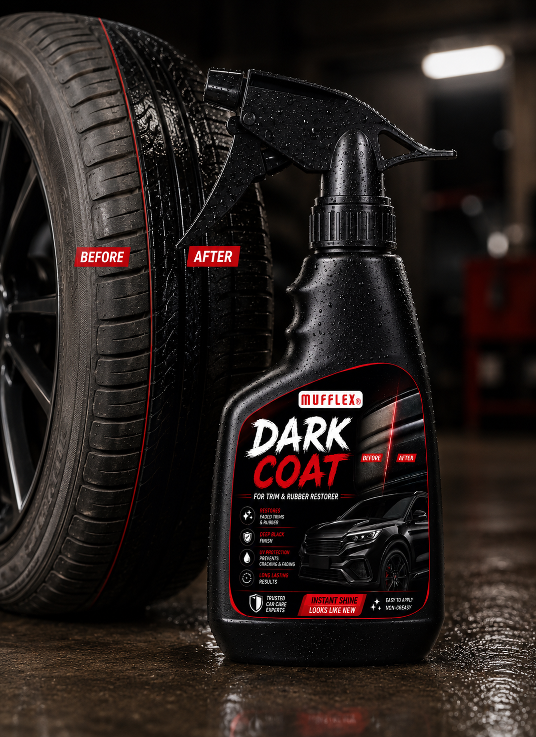 DARK COAT-🖤 Restore Faded Trim & Bring Back Deep Black Shine