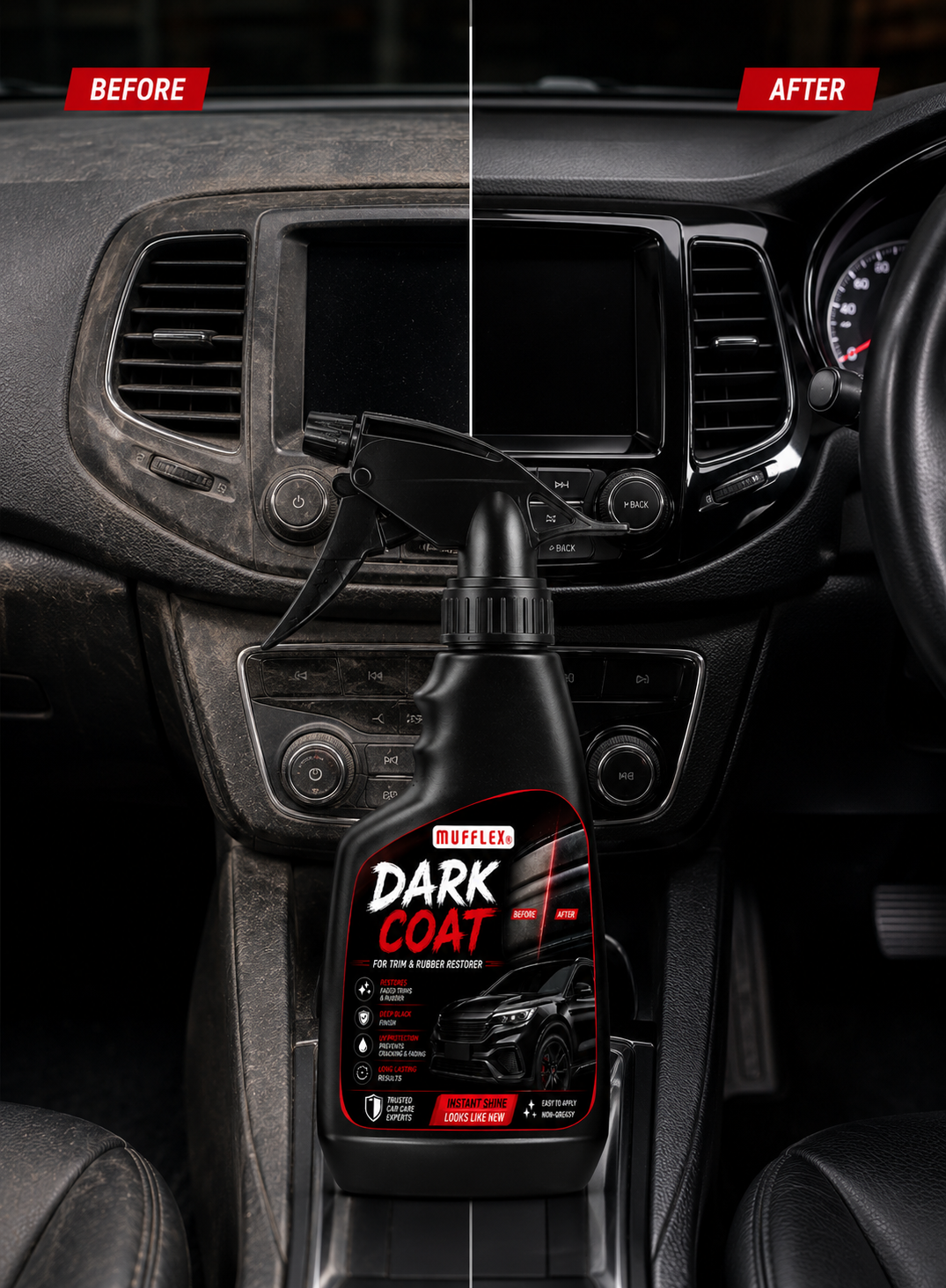 DARK COAT-🖤 Restore Faded Trim & Bring Back Deep Black Shine