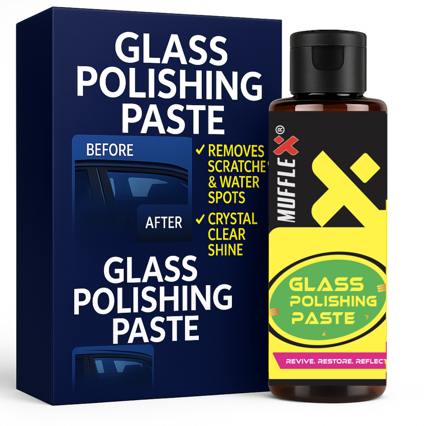 [ BUY 1 GET 1 FREE ] Auto Glass Scratch Care – Advanced Polishing Fluid 🔥 "Remove Scratches. Restore Shine