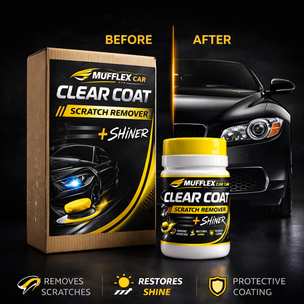 CLEAR COAT SCRATCH REMOVER + SHINER-  PROFESSIONAL GRADE FORMULA