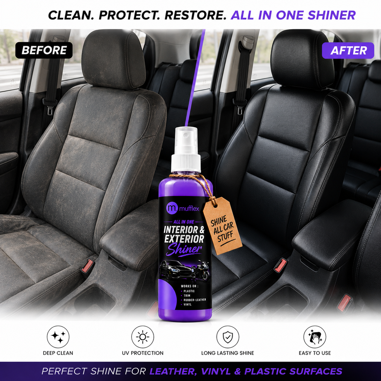 MUFFLEX All in One Interior & Exterior Shiner- Car & Bike