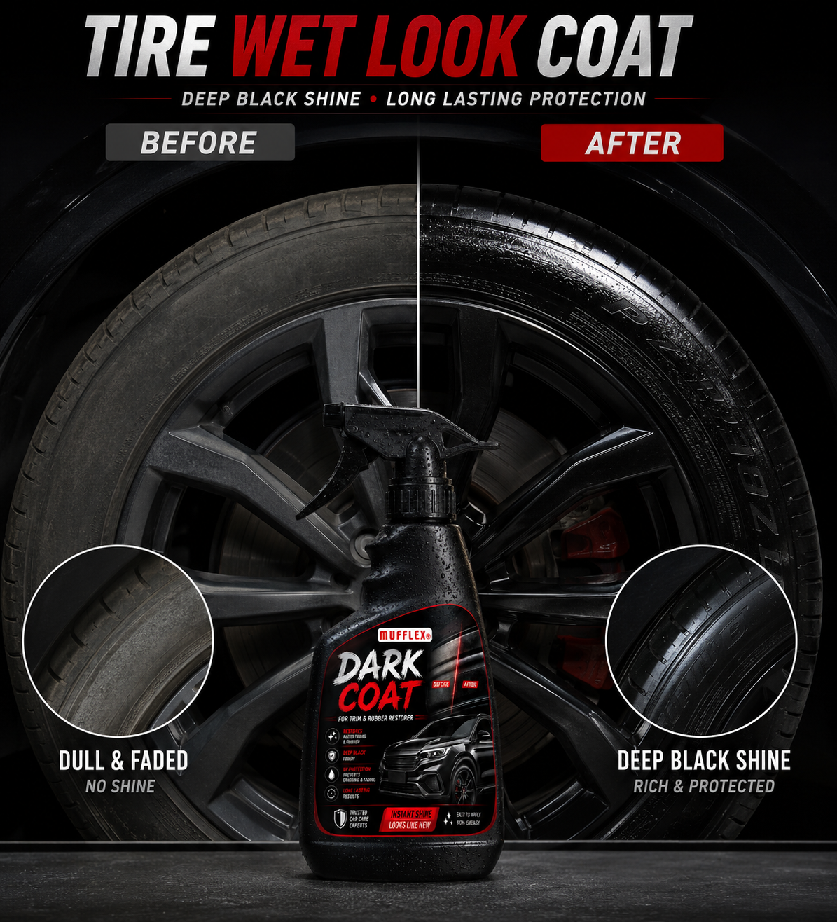 DARK COAT-🖤 Restore Faded Trim & Bring Back Deep Black Shine