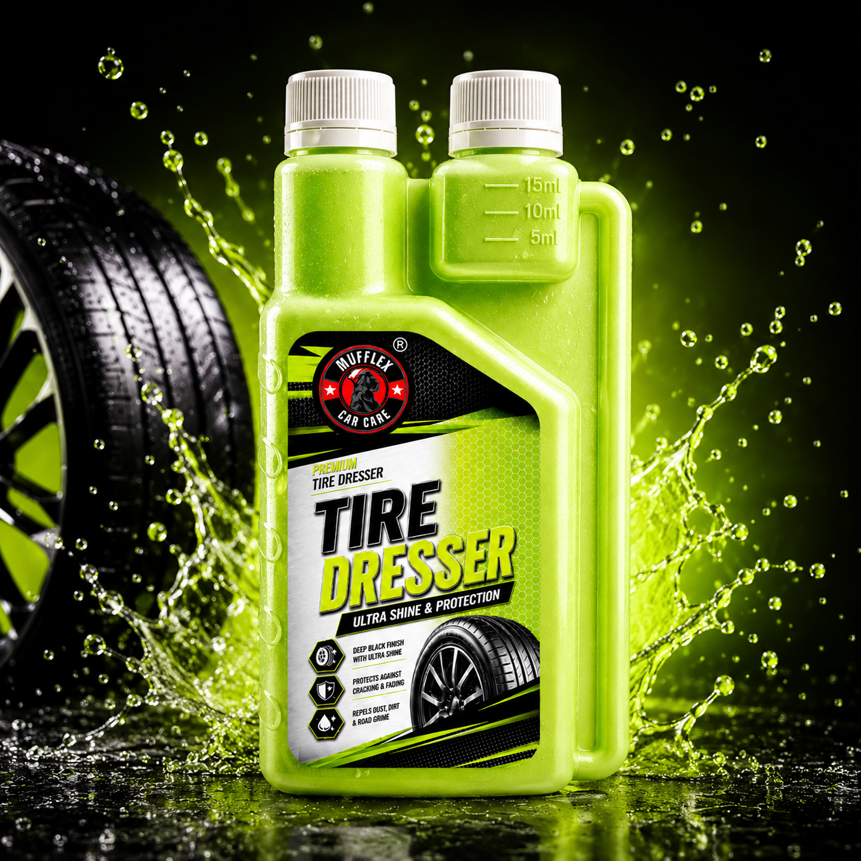 MUFFLEX Tire Dresser- Ultra Shine & Long Lasting Tire Protection